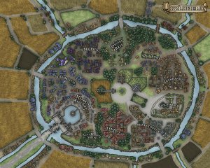 A thriving farming city.