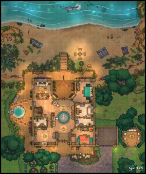 The weather is warming up and your adventurers want a vacation. Why not take a beach episode at the Summer Beach House? [31x37]