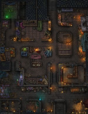 The Shadow Markets - Free 4k Map and VTT support! [17x22]
