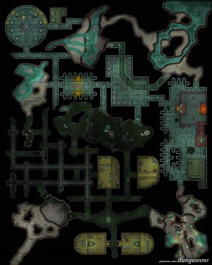 Wave Echo Cave Reimagined — The Resting Drift (80x100) | Lost Mines of Barovia