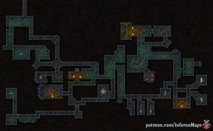 Dead Three Bathhouse [25x20] and Dungeon of the Dead Three [65x40]