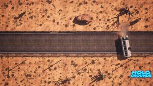 [32x18] Desert Road (Burning Bus) Battlemaps Pack