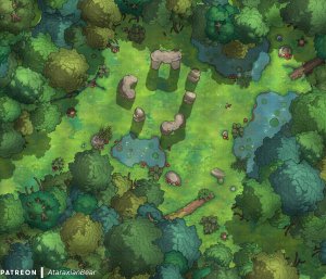 The Winding Valley: A hand-drawn region map and six matching battlemaps made in DD