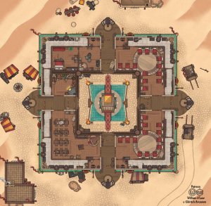 Mysterious fort in the desert, an asset showcase / collaboration with Eldritch Arcanum!
