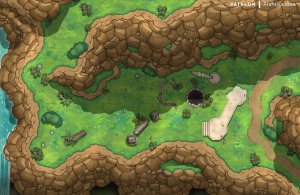 The Winding Valley: A hand-drawn region map and six matching battlemaps made in DD