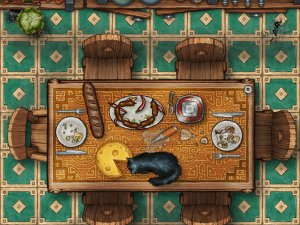 Steal the cheese. Don’t wake the cat.