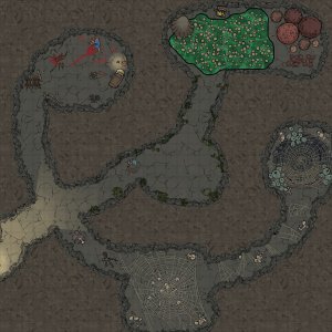 Progression of map quality over the course of my 3 year campaign. (2 years using dungeondraft)