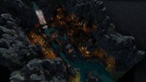 Jadevale [70x50] - hidden village at the end of canyon