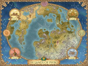 Starmap Border Fantasy World Map - The Lands Of Phero