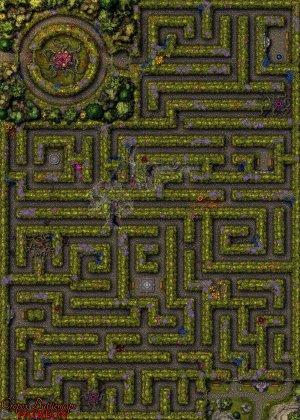 Hedge Maze 50x70 battle map
