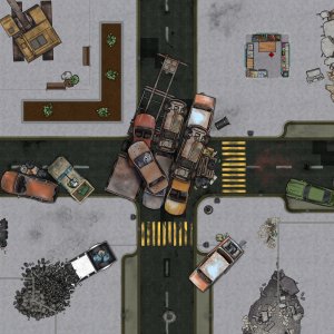 Post-apocalyptic campaign maps [40 maps of varying levels and sizes + Dungeondraft files]