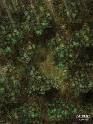 Mysterious Mushrooms [battlemap] from Angela Maps - 4 versions! [animated] [art]