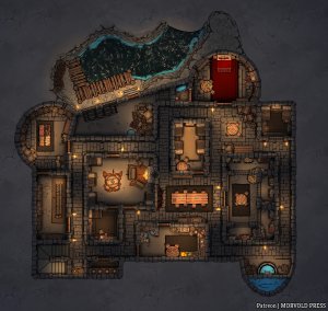 Pirate Fort | Lower Level & Secret Smuggler's Cave [38 x 36]