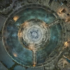 Mythical Arena | [Animated Battlemap] [50x50] [100px per Square] [Gridless] [3D Rendered] [OC] | Beneos Battlemaps