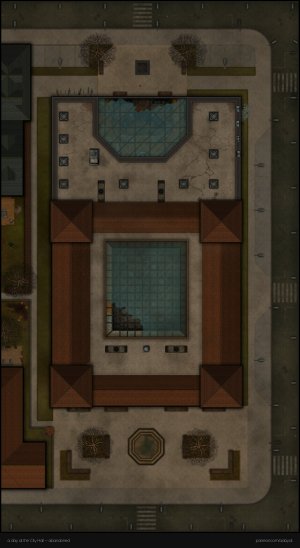 The abandoned City Hall [40x73] [4 Levels + "Green Screen" Floorplan Handouts]