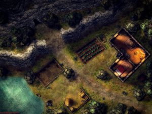 Farm by the Lake [40x30] [Battle Map] [No AI] [OC] [Art]