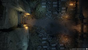 Gothic City Graveyard | [Animated Battlemap] [32x18] [120px per Square] [Gridless] [3D Rendered] [OC] | Beneos Battlemaps