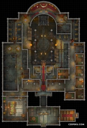 Medieval Jail | A Czepeku TTRPG Battlemap! [41x60]