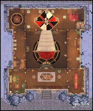 I made this three-story home inspired by a NYC brownstone. The Sorcerer's Sanctum is a place for both the mystical arts and a lux home base. [22x26]