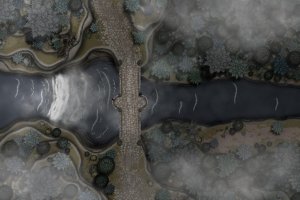 Tser Falls [Curse of Strahd] — Free Battlemap [60x40]