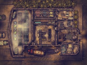 Biotech Greenhouse - Free Futuristic Battlemap