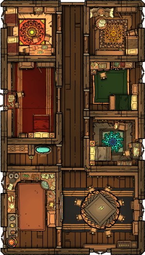 River Barge | 3 Levels & Dock Map [40 x 58]