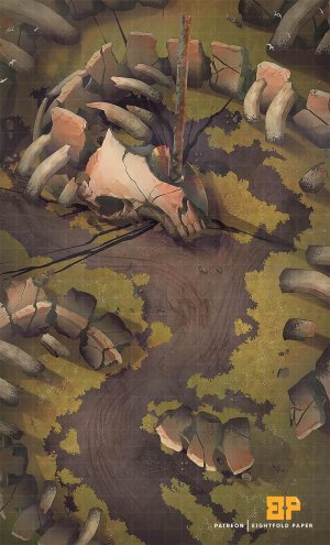 Northern Land of Giants - The Fallen Colossus [20x33] [Eightfold Paper]