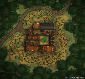Restored Woodland Manse | Wizard's Research Estate [94 x 83]