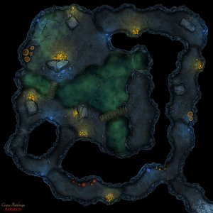 Bandit Hideout Cave [25x25] battle map - 3 variations