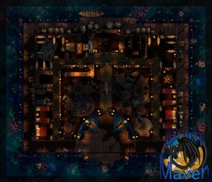 "Waveside Inn"(36x31) Sailing the high Seas and need a drink? Come to the Waveside Inn!