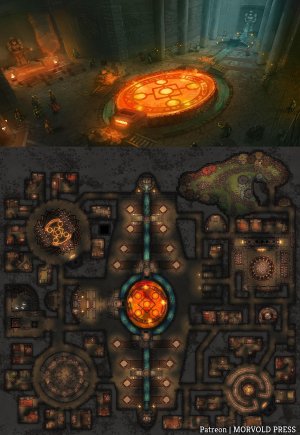 Dwarven City of Mhalduun | Lower Hall [92 x 88]