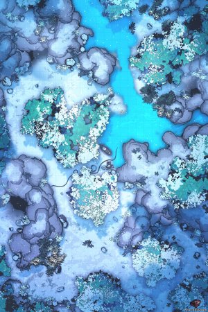 Snowy Forest Battle Map 26x39