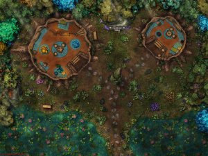 Fairy House Day/Night [40x30] [Battle Map] [No AI] [OC] [Art]