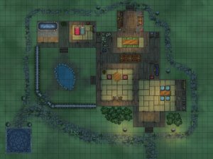 Japanese medieval house day and night