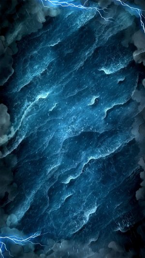 Open Ocean 64x36 Battlemap (Storm Variant) by Runebear Cartography
