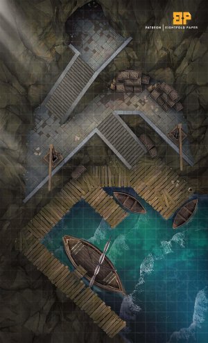 Smugglers’ Cavern - Hidden Docks [20x33] [Eightfold Paper]