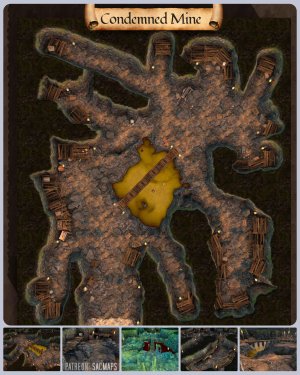 CONDEMNED MINE (34x40) - Free light & dark maps, plus over 1,200 more free maps!