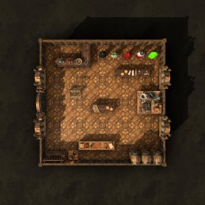 I made a free 5-map fantasy market pack — Market Square + Tavern, Blacksmith, Magic Shop & General Store