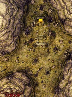Mysterious Ancient Portal: The Wasteland Gate 30x40 battle map