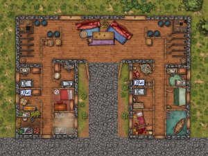 Magical school dormitory with unique rooms
