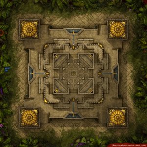 [OC] Ancient Pyramid Temple 30x30 by Forgotten Adventures