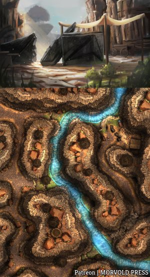 Lost Tomb of Shu'mah & Canyon Dig Site [80 x 100]