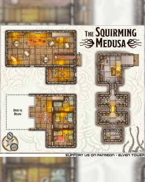 Map 346 - Squirming Medusa - Inn, Tavern, Lair