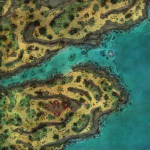 Jungle Island Coastline - [85x85]