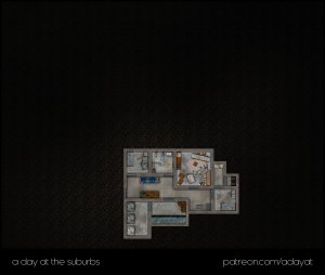 a day at the suburbs – suburbian house no.3/5 [26x22] [abandoned version]
