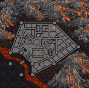 Hall of the Fire Giant King inspired - Entrance Level - D&D map - Against the Giants - Eldrheim - Eldrberg