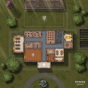 High School [battlemap] from Angela Maps - What are you studying? 3 versions! [art]
