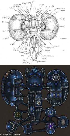 Mind Flayer Lair [90 x 90] - Modeled after Octopus Nervous System