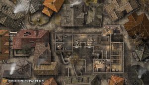 [Art] Cracked Cup Tavern – the grimy slums inn where your party finds trouble they can't refuse. Welcome to the 'Quiet' tavern that definitely isn't a mercenary hideout & it most certainly does not have a SECRET MERCS TRIAL PIT in the basement