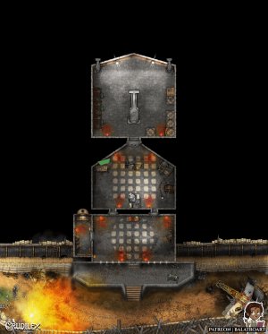 Open Hand Waystation, a collaboration dungeon map for an upcoming Encounter Book for Draw Steel by MCDM.